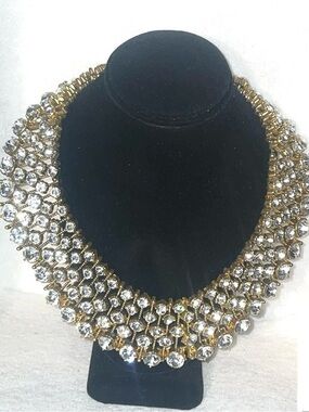 Gold Crystal Collar Necklace